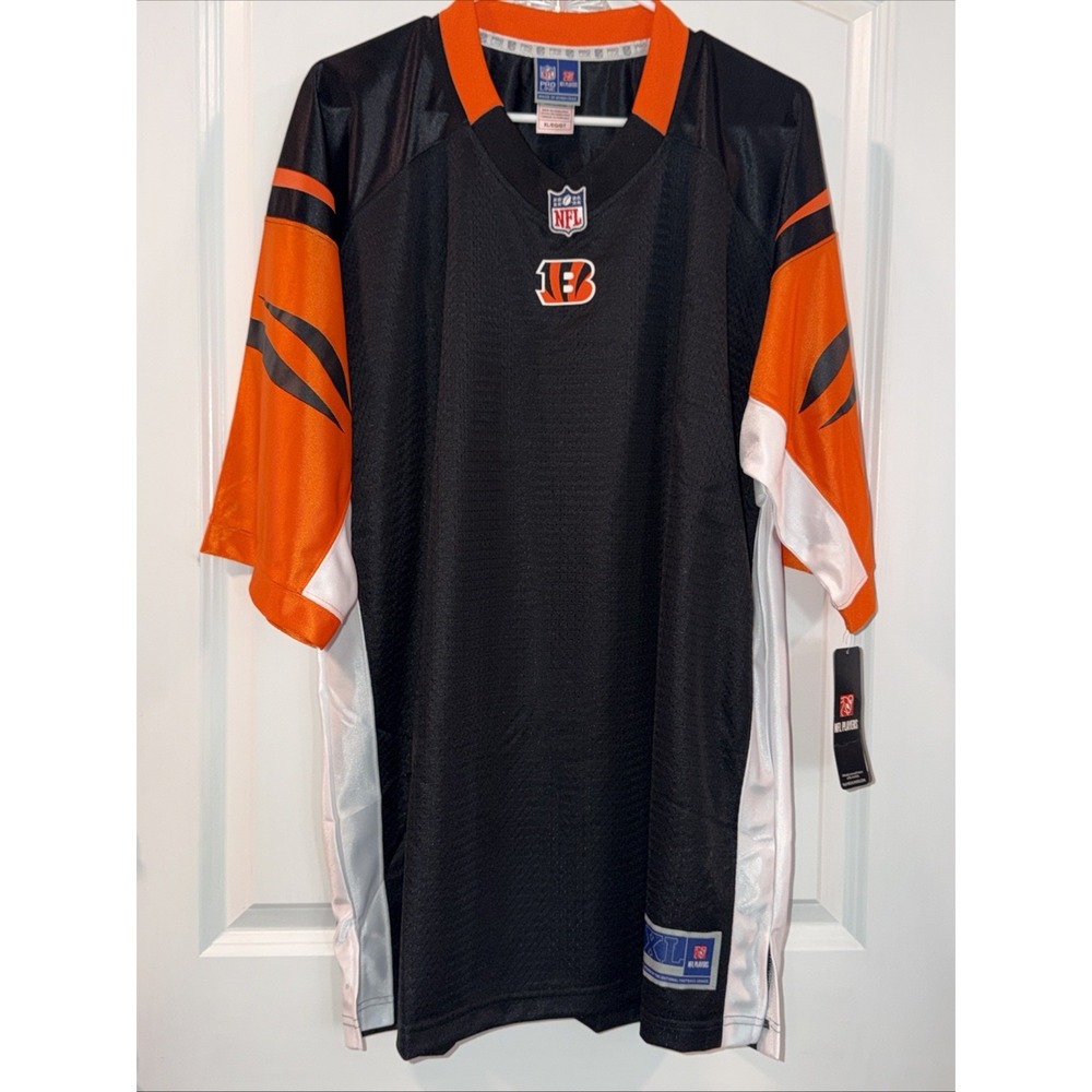 NFL Pro Line Cincinnati Bengals Jersey Mens‎ XL Football Black Orange NWT